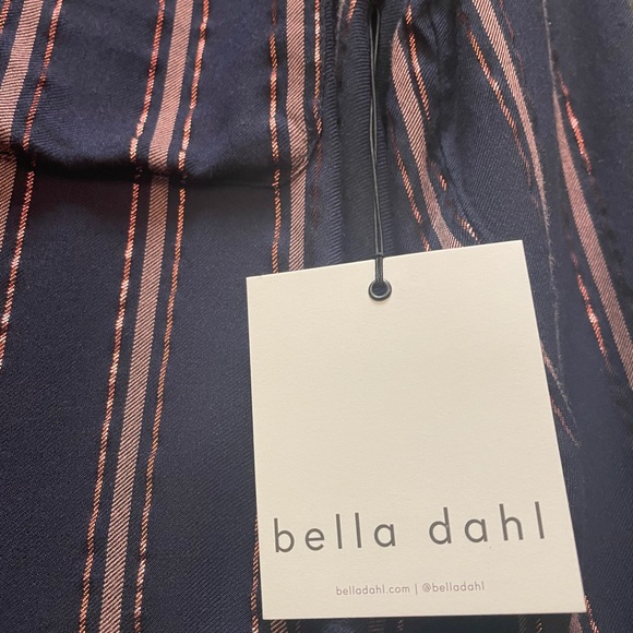Bella Dahl navy and rose gold striped shirt - Picture 3 of 3